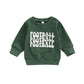 0-3YEARS INFANT BABY BOY GIRL CASUAL PULLOVERS LONG SLEEVE GAME DAY FOOTBALL HOCKEY PRINT RIBBED CUFFS SWEATSHIRT TOP