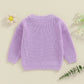 TODDLER KIDS GIRL BIG SISTER SWEATER CUTE LONG SLEEVE LETTER EMBROIDERY KNIT PULLOVER LOOSE TOP