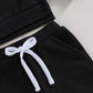 TODDLER BABY BOYS GIRLS 2PCS FALL OUTFITS LONG SLEEVE SPLIT HEM TOPS POCKET PANTS SOLID COLOR CLOTHES SETS