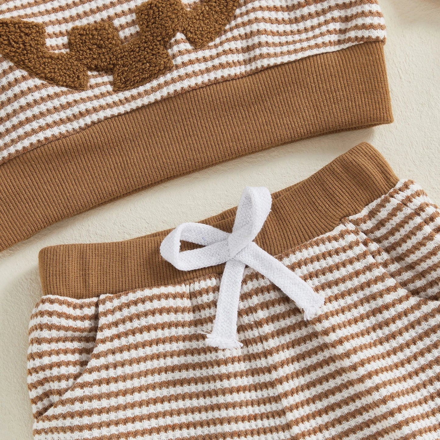 TODDLER BOYS HALLOWEEN 2PCS PANTS SETS LONG SLEEVE O NECK PUMPKIN EMBROIDERY TOPS STRIPED PANTS SETS