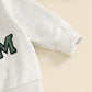 BABY TODDLER BOYS 2PCS GO TEAM FALL OUTFIT FOOTBALL LETTER EMBROIDERY LONG SLEEVE O-NECK TOP AND SOLID COLOR PANTS SET