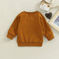 0-3YEARS INFANT BABY BOY GIRL CASUAL PULLOVERS LONG SLEEVE GAME DAY FOOTBALL HOCKEY PRINT RIBBED CUFFS SWEATSHIRT TOP
