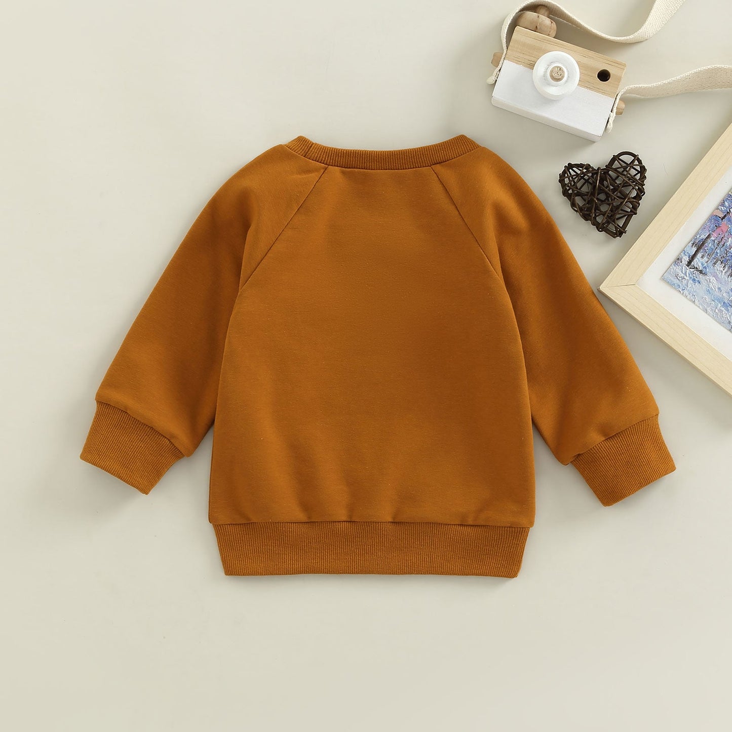 0-3YEARS INFANT BABY BOY GIRL CASUAL PULLOVERS LONG SLEEVE GAME DAY FOOTBALL HOCKEY PRINT RIBBED CUFFS SWEATSHIRT TOP