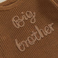 TODDLER KIDS BOYS SWEATERS COTTON LONG SLEEVE LETTER EMBROIDERY BIG BROTHER PULLOVER LOOSE KNITWEAR TOP