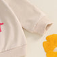TODDLER KIDS GIRLS BIG SISTER LONG SLEEVE CREWNECK LETTER EMBROIDERY LOOSE FIT PULLOVER TOP