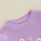 TODDLER KIDS GIRL BIG SISTER SWEATER CUTE LONG SLEEVE LETTER EMBROIDERY KNIT PULLOVER LOOSE TOP