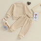 TODDLER BABY BOY 2PCS FALL WINTER OUTFITS LONG SLEEVE LETTER MAMA'S BOY CREWNECK TOP JOGGER PANTS SET