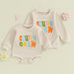 TODDLER BABY KIDS BOYS GIRLS FUZZY LETTER EMBROIDERY COUSIN CREW MATCHING LONG SLEEVE ROUND NECK PULLOVER LOOSE TOP