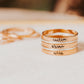 CUSTOM GOLD OR SILVER STACKING NAME RING