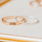 CUSTOM GOLD OR SILVER STACKING NAME RING