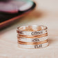 CUSTOM GOLD OR SILVER STACKING NAME RING