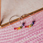 RAINBOW CRYSTAL DAINTY HOOP EARRINGS
