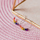 RAINBOW CRYSTAL DAINTY HOOP EARRINGS