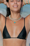 TINY TURQUOISE CHOKER NECKLACE - HŌKŪALA