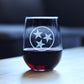 TENNESSEE FLAG STEMLESS WINE GLASS - STATE THEMED DRINKING DECOR AND GIFTS FOR TENNESSEAN WOMEN & MEN - LARGE 17 OZ GLASSES