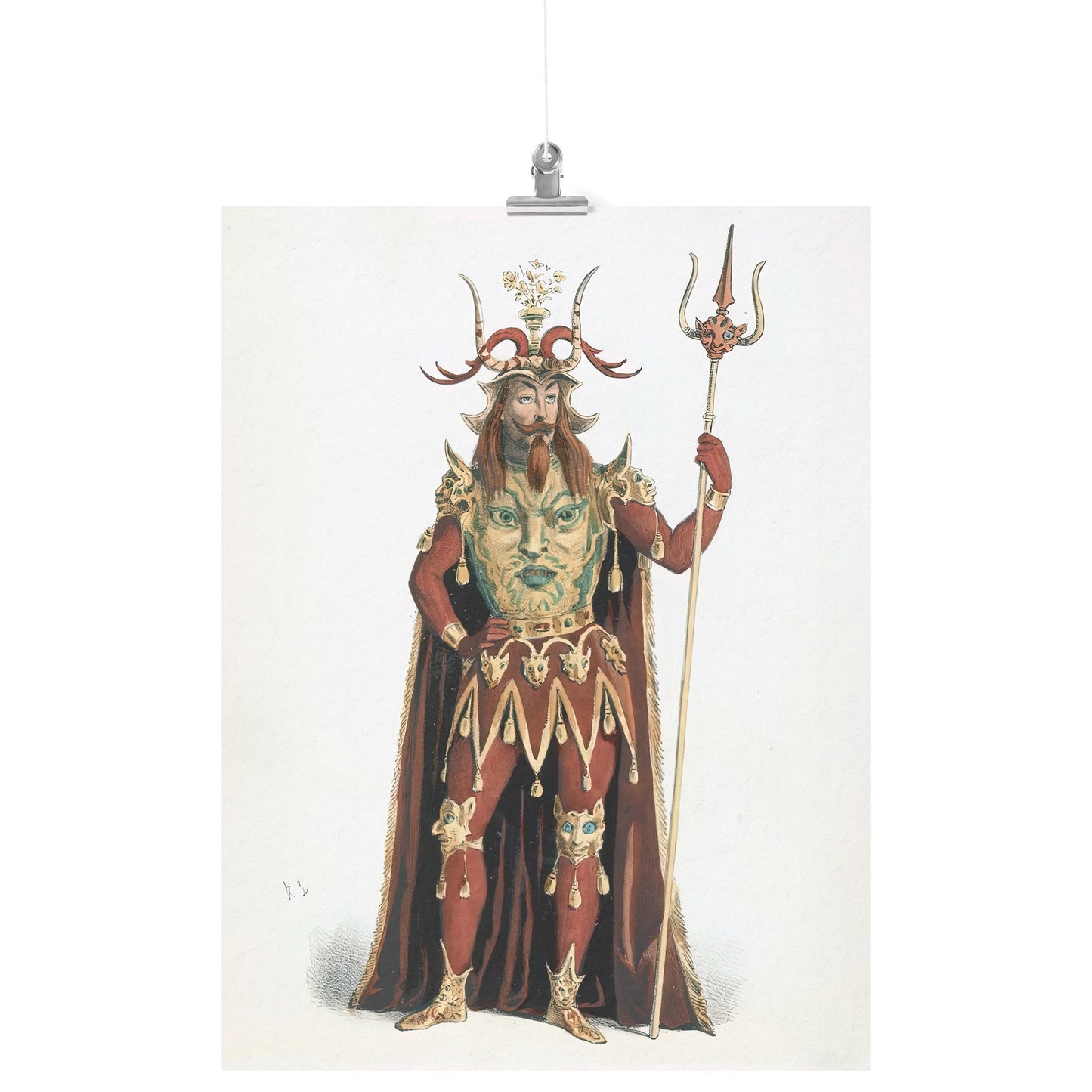 THE DEVIL VINTAGE COSTUME DESIGN BY PAUL HENRION MATTE POSTER
