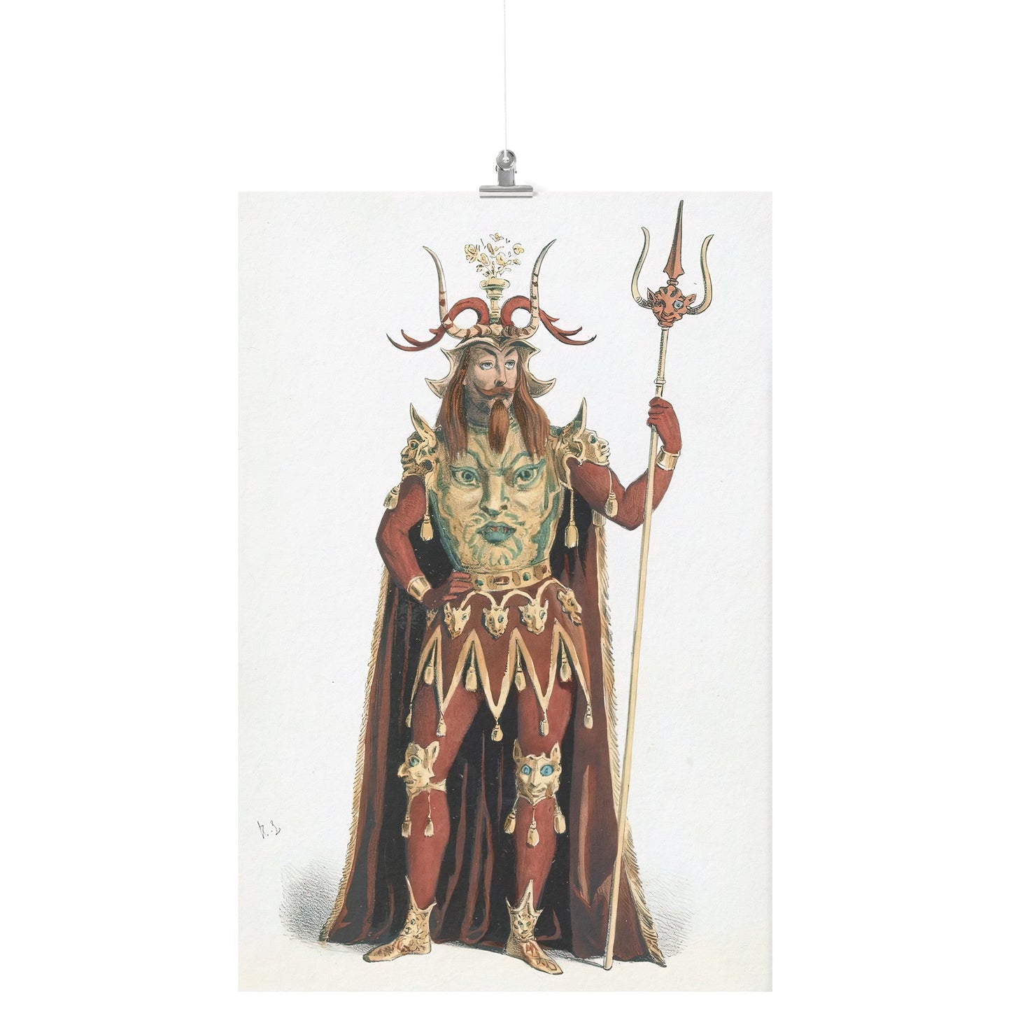 THE DEVIL VINTAGE COSTUME DESIGN BY PAUL HENRION MATTE POSTER