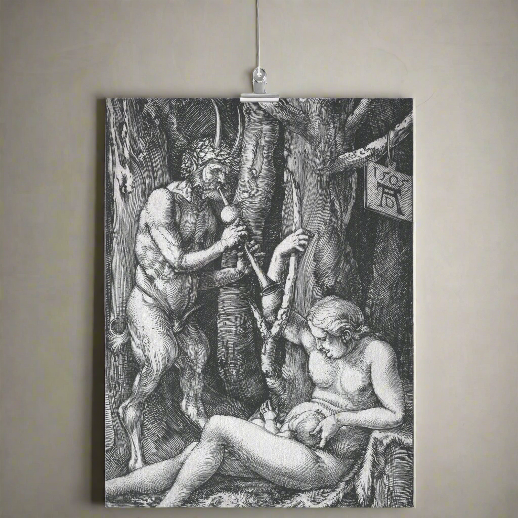 THE SATYR FAMILY BY ALBRECHT DÜRER MATTE POSTER
