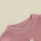 TODDLER KIDS GIRL BIG SISTER SWEATER CUTE LONG SLEEVE LETTER EMBROIDERY KNIT PULLOVER LOOSE TOP