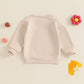 TODDLER KIDS GIRLS BIG SISTER LONG SLEEVE CREWNECK LETTER EMBROIDERY LOOSE FIT PULLOVER TOP