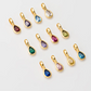 TEARDROP BEZEL BIRTHSTONE CHARM