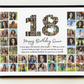 18th Birthday Photo Collage Canva Template – Customizable Milestone Keepsake
