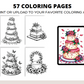 57 Floral Wedding Cake Coloring Pages (Printable & Digital PDF)