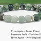 TREE AGATE, MOSS AGATE & BURMESE JADE BRACELET – GROUNDED ENERGY & NEW BEGINNINGS 🌿✨