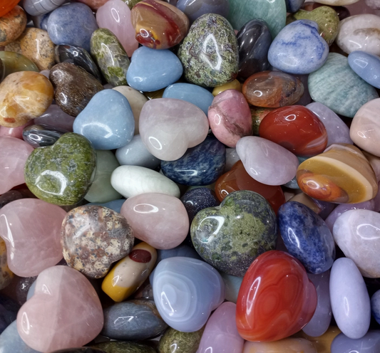 1-INCH GEMSTONE POCKET HEARTS – CARRY LOVE, ENERGY & INTENTION ANYWHERE 💖✨