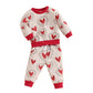 TODDLER BABY BOY GIRL 2PCS VALENTINE’S DAY OUTFIT LONG SLEEVE HEART TOP + PANTS SET
