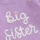 TODDLER KIDS GIRL BIG SISTER SWEATER CUTE LONG SLEEVE LETTER EMBROIDERY KNIT PULLOVER LOOSE TOP