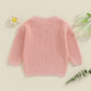 TODDLER KIDS GIRL BIG SISTER SWEATER CUTE LONG SLEEVE LETTER EMBROIDERY KNIT PULLOVER LOOSE TOP