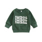 0-3YEARS INFANT BABY BOY GIRL CASUAL PULLOVERS LONG SLEEVE GAME DAY FOOTBALL HOCKEY PRINT RIBBED CUFFS SWEATSHIRT TOP