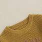 TODDLER KIDS BOYS SWEATERS COTTON LONG SLEEVE LETTER EMBROIDERY BIG BROTHER PULLOVER LOOSE KNITWEAR TOP