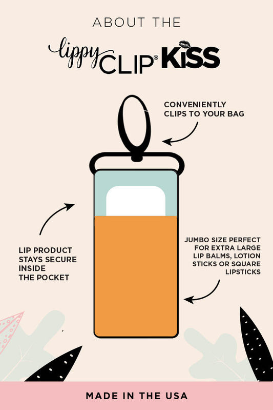 TIE DYE LIPPYCLIP KISS FOR LARGER LIP BALMS, ESSENTIAL OIL ROLLERS, ETC.