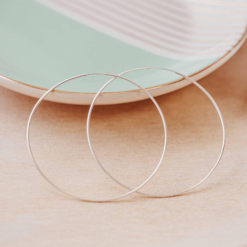 SILVER HOOP EARRINGS