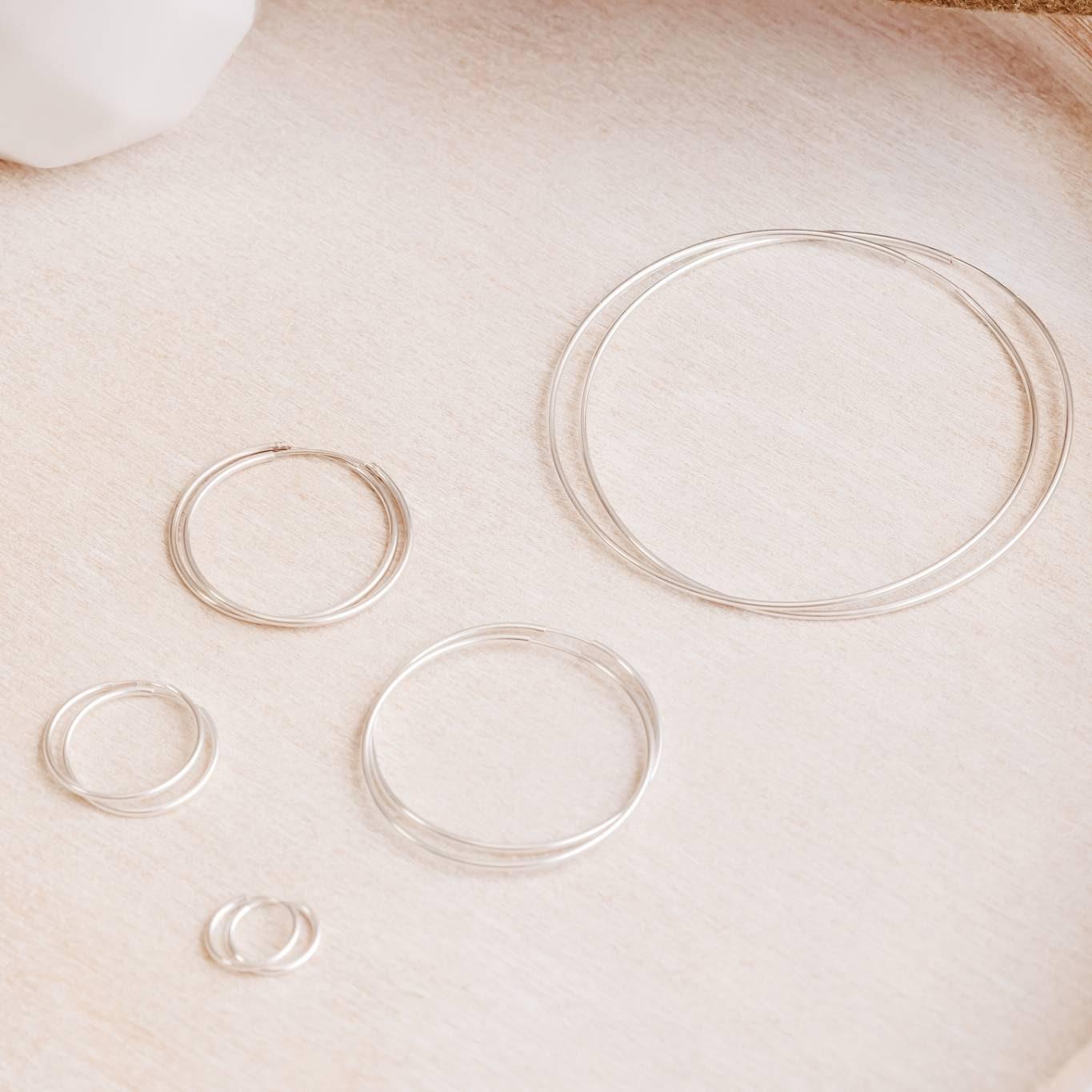 SILVER HOOP EARRINGS