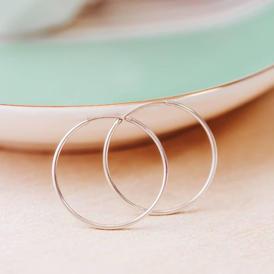 SILVER HOOP EARRINGS