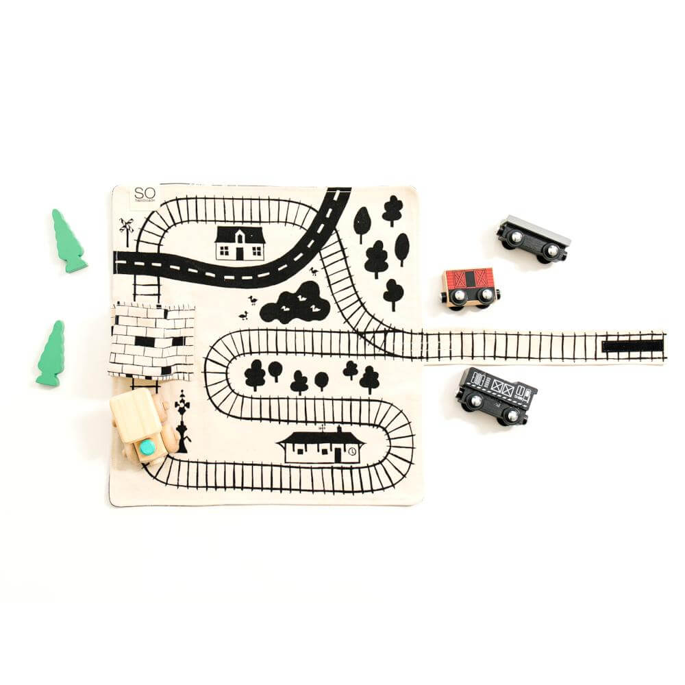 TRAIN PLAY MAT: "LOVE IT! SUPER CUTE FOR ON THE GO PLAY!"