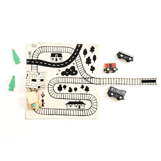 TRAIN PLAY MAT: "LOVE IT! SUPER CUTE FOR ON THE GO PLAY!"