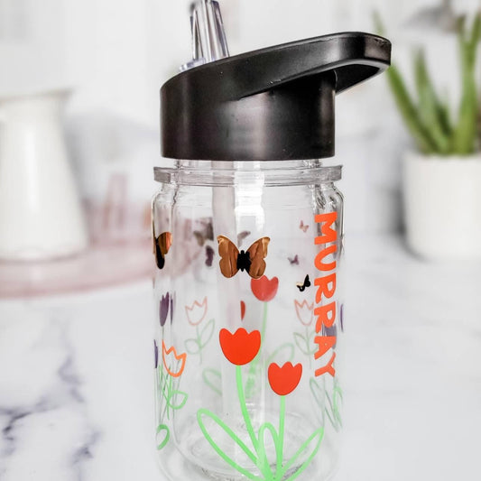 SPRING FLOWERS TODDLER STRAW CUP