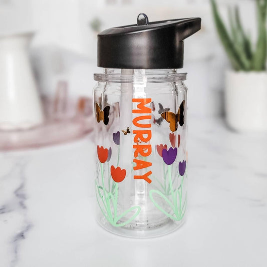 SPRING FLOWERS TODDLER STRAW CUP
