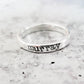 STACKABLE SILVER NAME RING