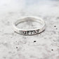 STACKABLE SILVER NAME RING
