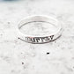 STACKABLE SILVER NAME RING
