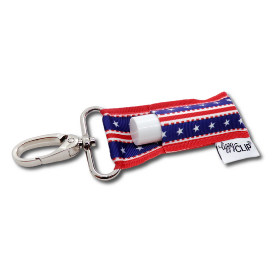STARS AND STRIPES LIPPYCLIP® LIP BALM HOLDER