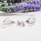 STERLING CRYSTAL SUN BURST EAR JACKET EARRINGS