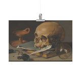 STILL LIFE WITH A SKULL AND A WRITING QUILL MATTE POSTER