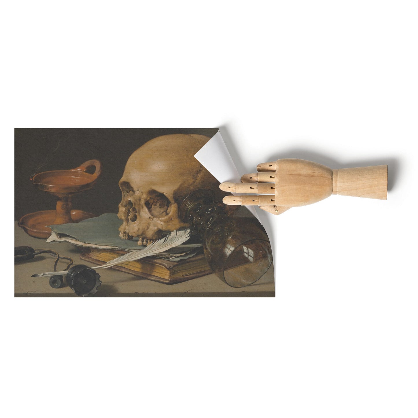 STILL LIFE WITH A SKULL AND A WRITING QUILL MATTE POSTER