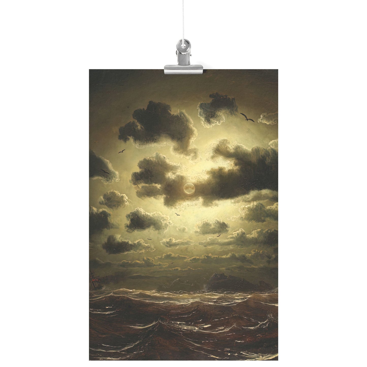 STORMY SEA AT LIGHTHOUSE BY MARCUS LARSON MATTE POSTER